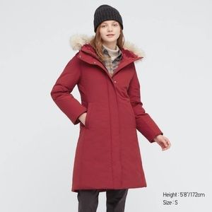 Uniqlo Women Ultra Warm Hybrid Down Long Coat Parka Winter Jacket